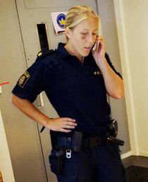 Pernilla jobbar som polis